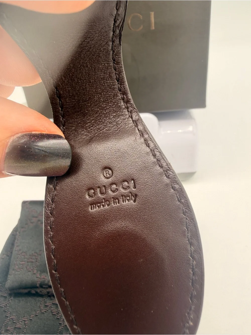 Gucci Guccissima Brown Leather Money Clip with COA, Box, Dustbag
